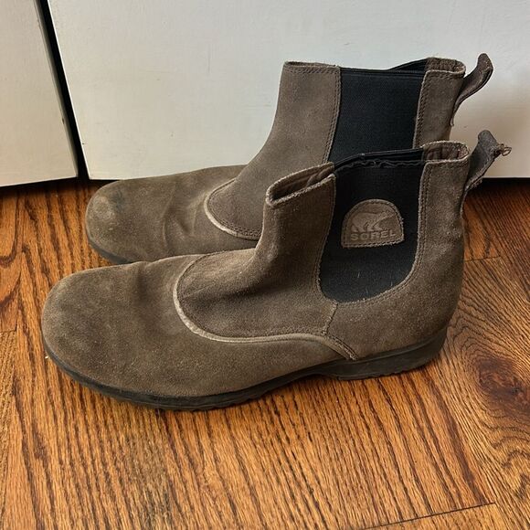 Men’s Sorel Suede Chelsea Boot Mud Size 11.5 - Picture 3 of 6